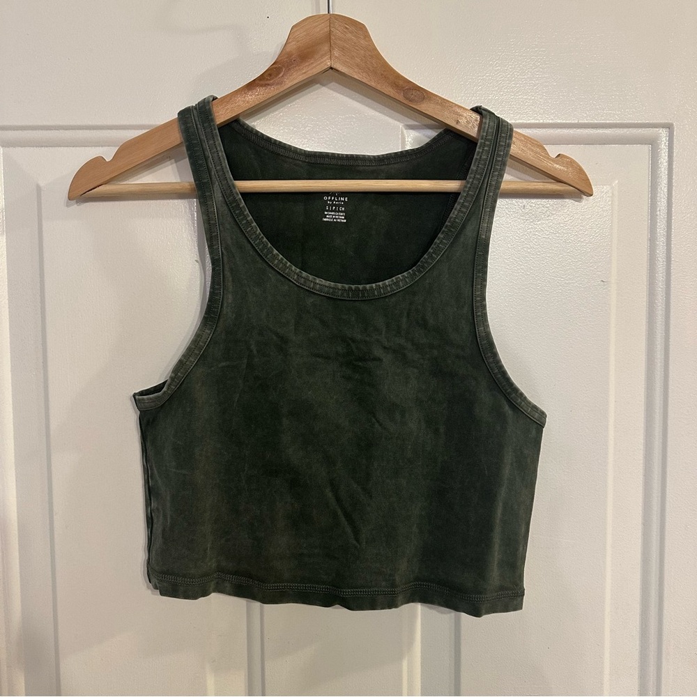 Aerie Forest Green Crop Top